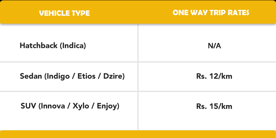 One Way Trip Tariff